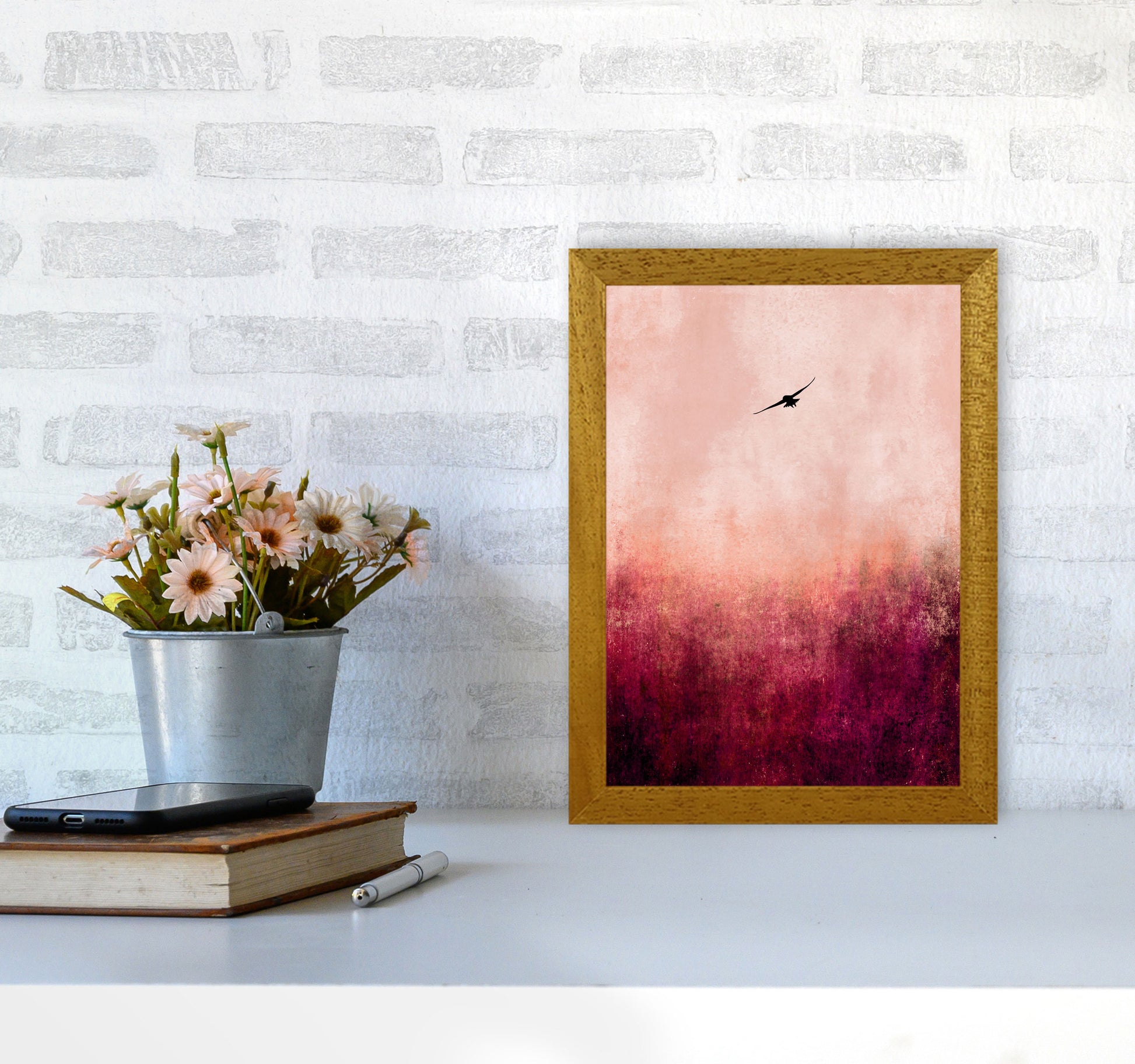 Rise Like A Phoenix Contemporary Art Print by Kubistika A4 Print Only