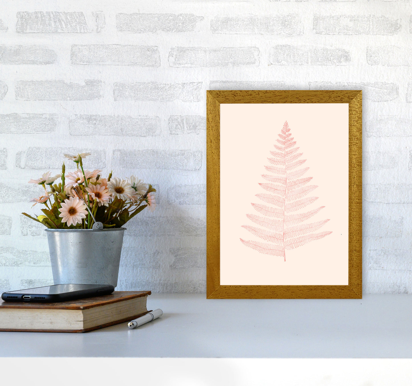 Botanica Minimalistica - ROUGE Modern Art Print by Kubistika A4 Print Only