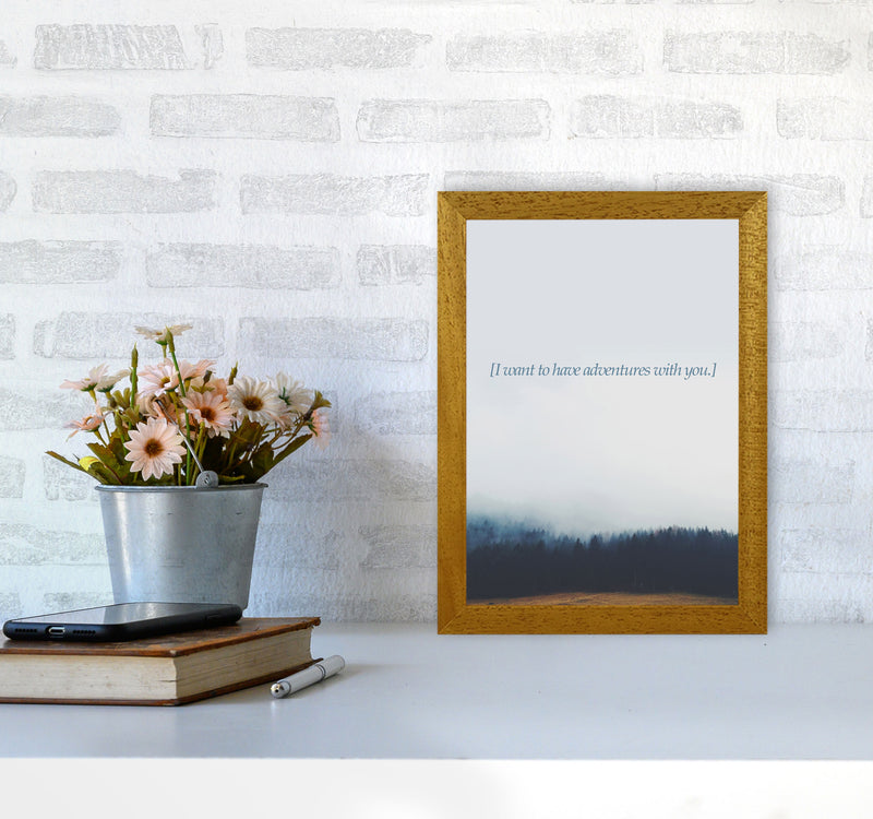 Adventures With You Quote Art Print by Kubistika A4 Print Only