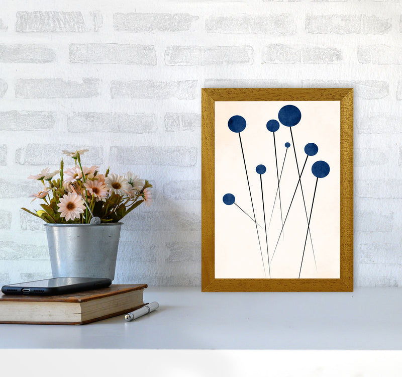 Blue Flowers In The Wilderness - 2 Art Print by Kubistika A4 Print Only