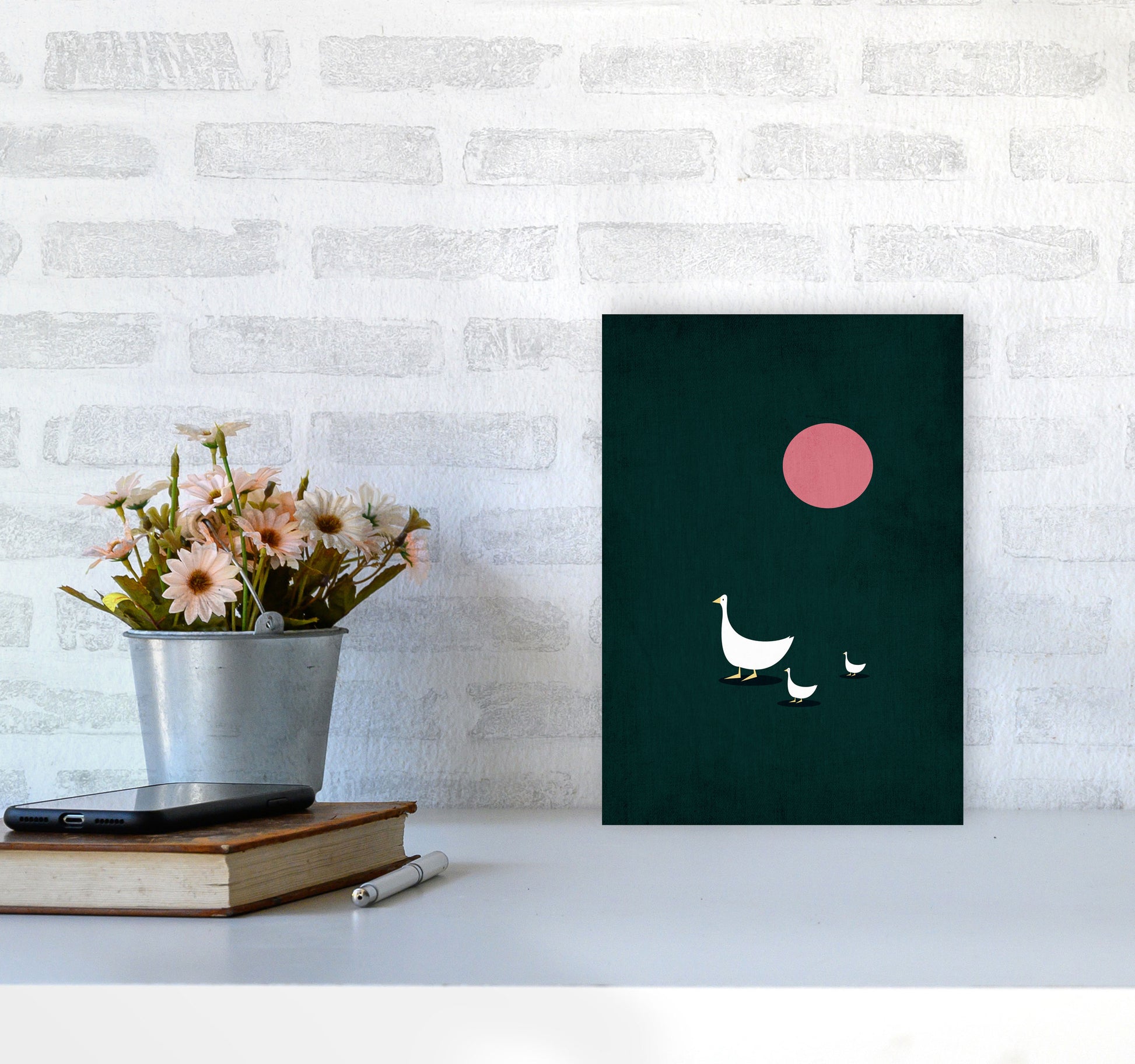 Sunny Side Of Life Contemporary Art Print by Kubistika A4 Black Frame
