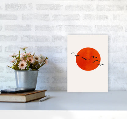 A Beautiful Day Modern Contemporary Art Print by Kubistika A4 Black Frame