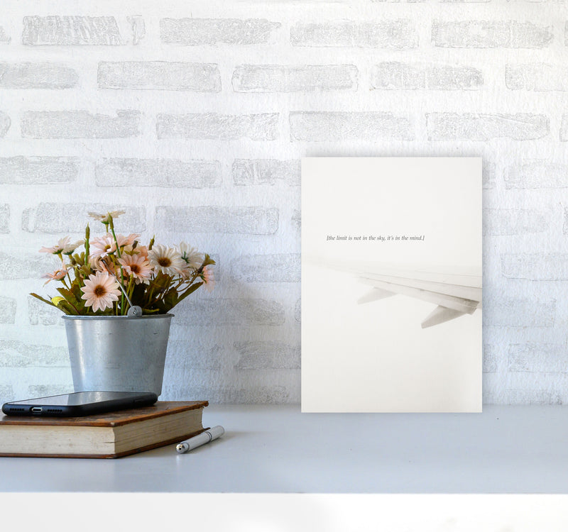 No Limits Quote Contemporary Art Print by Kubistika A4 Black Frame