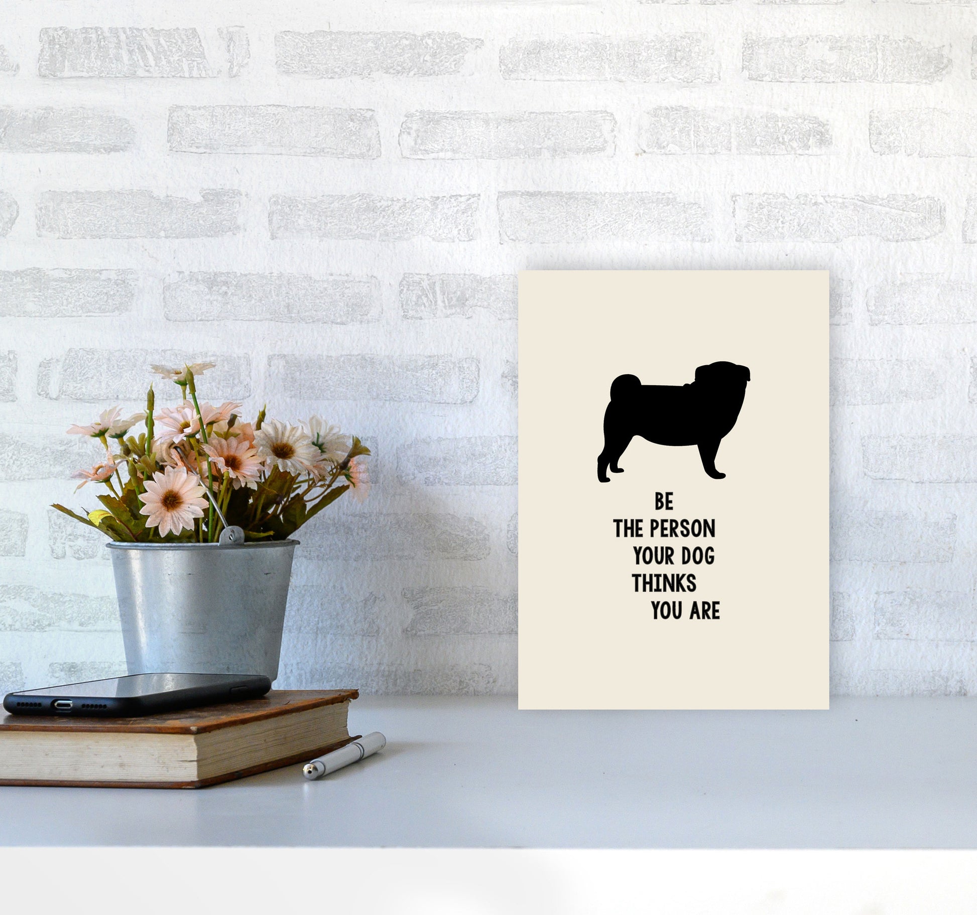 Be Kind Quote Art Print by Kubistika A4 Black Frame