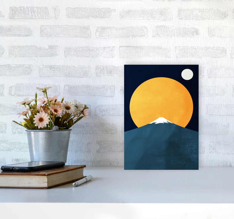 Himalaya Contemporary Art Print by Kubistika A4 Black Frame