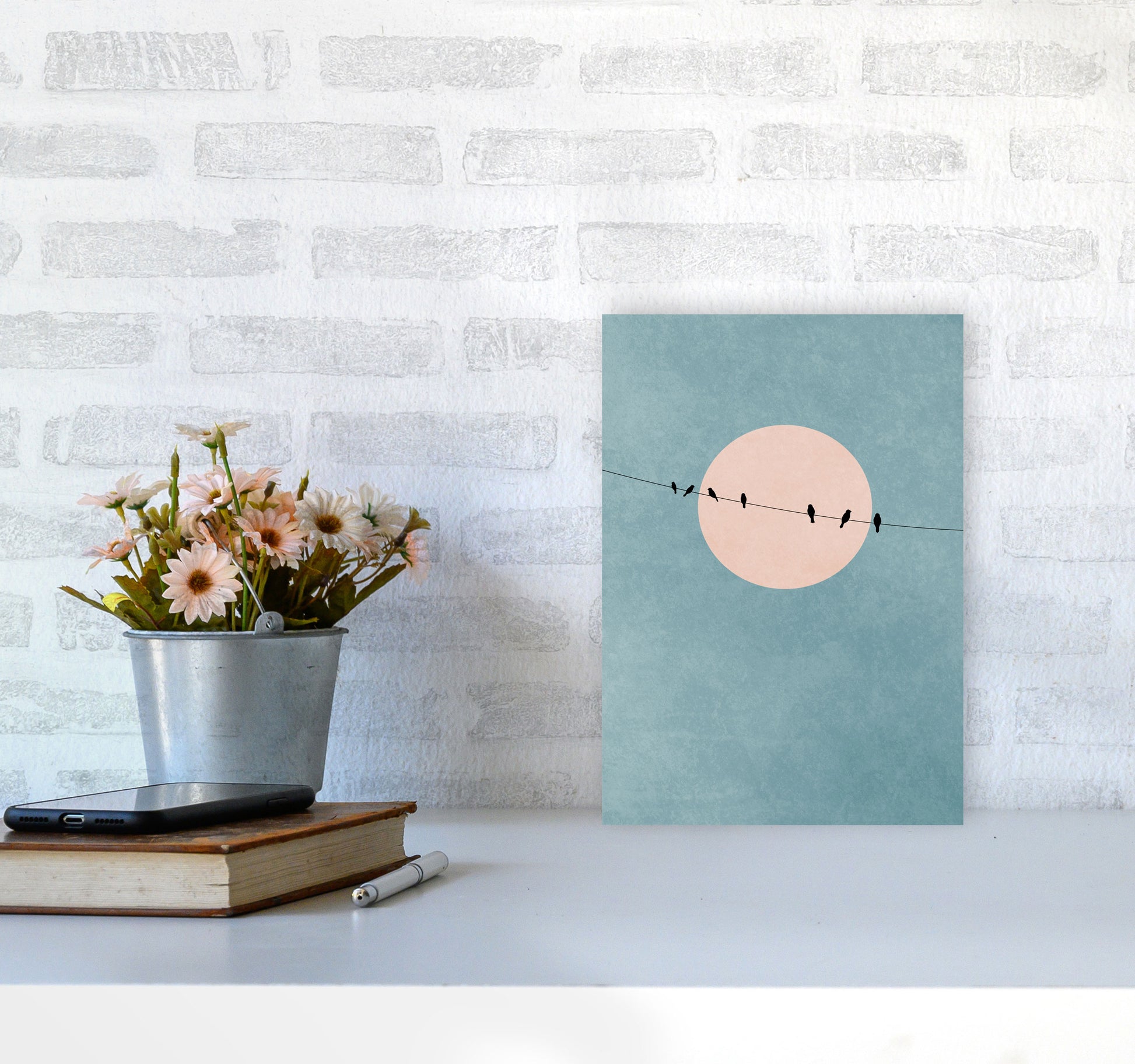 The Beauty Of Silence Contemporary Art Print by Kubistika A4 Black Frame