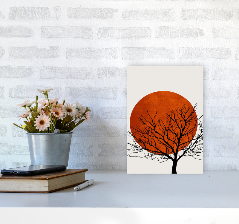 A Blooming Oak  Modern Contemporary Art Print by Kubistika A4 Black Frame