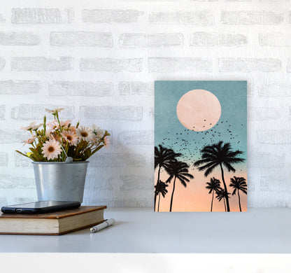 Sunrise Modern Art Print by Kubistika A4 Black Frame