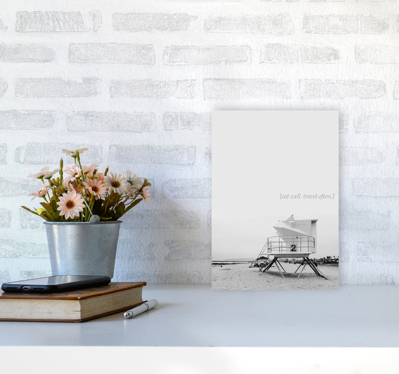 Eat Well Travel Often Photography Art Print by Kubistika A4 Black Frame