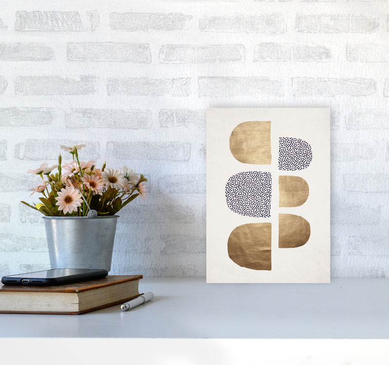 Geometric Abstracta Abstract Art Print by Kubistika A4 Black Frame