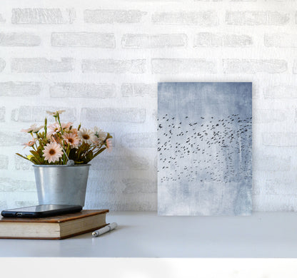 Moving On - Blue Contemporary Art Print by Kubistika A4 Black Frame