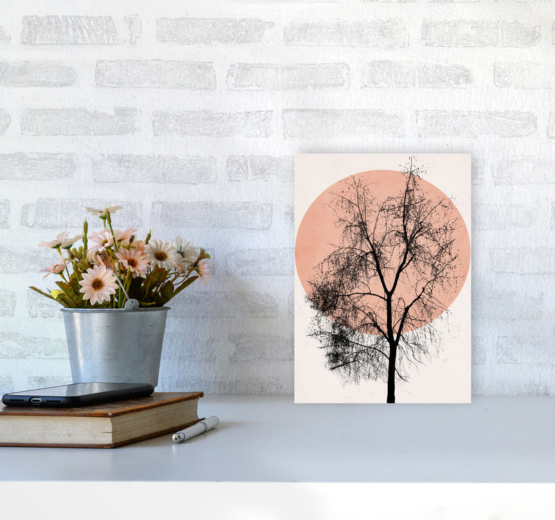 Autumn Sunset Contemporary Art Print by Kubistika A4 Black Frame