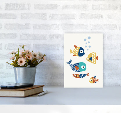 Little Friends Childrens Nursery Art Print by Kubistika A4 Black Frame