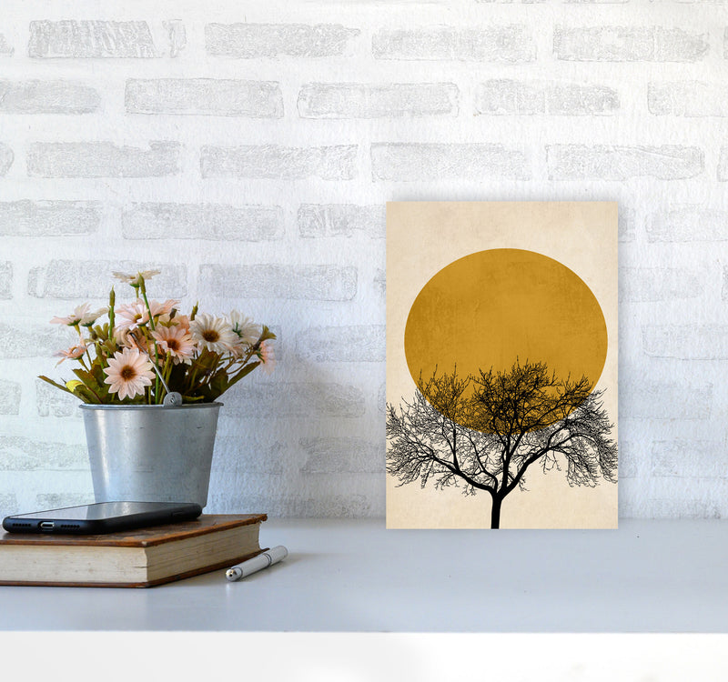 A Beautiful Winter Morning Modern Contemporary Art Print by Kubistika A4 Black Frame