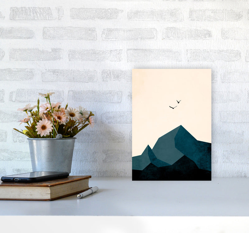 Zugspitze ZWEI Art Print by Kubistika A4 Black Frame