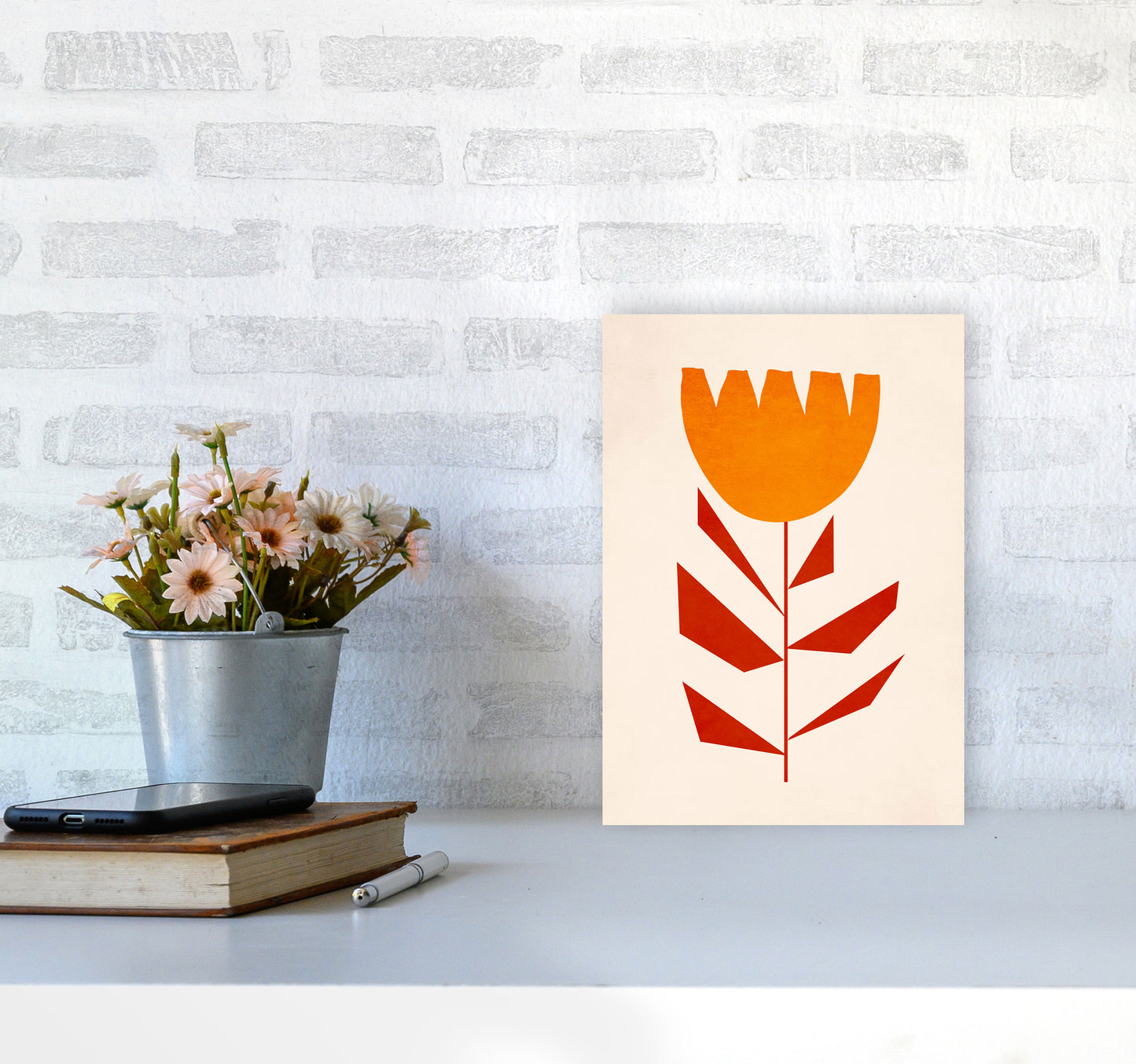 Ruby Tuesday Art Print by Kubistika A4 Black Frame