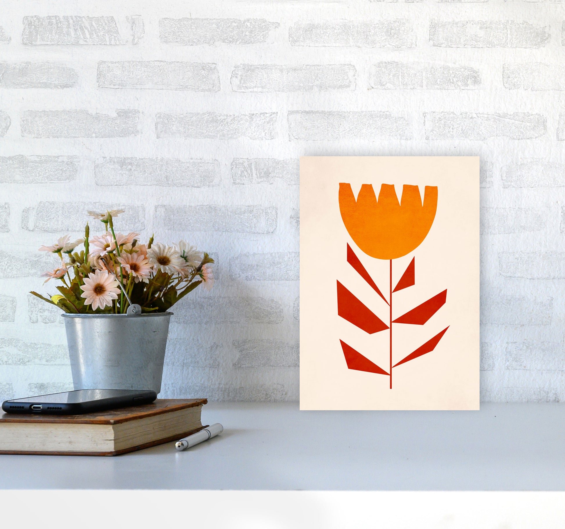 Ruby Tuesday Art Print by Kubistika A4 Black Frame
