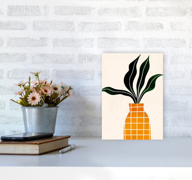 Peter, The Plant Art Print by Kubistika A4 Black Frame