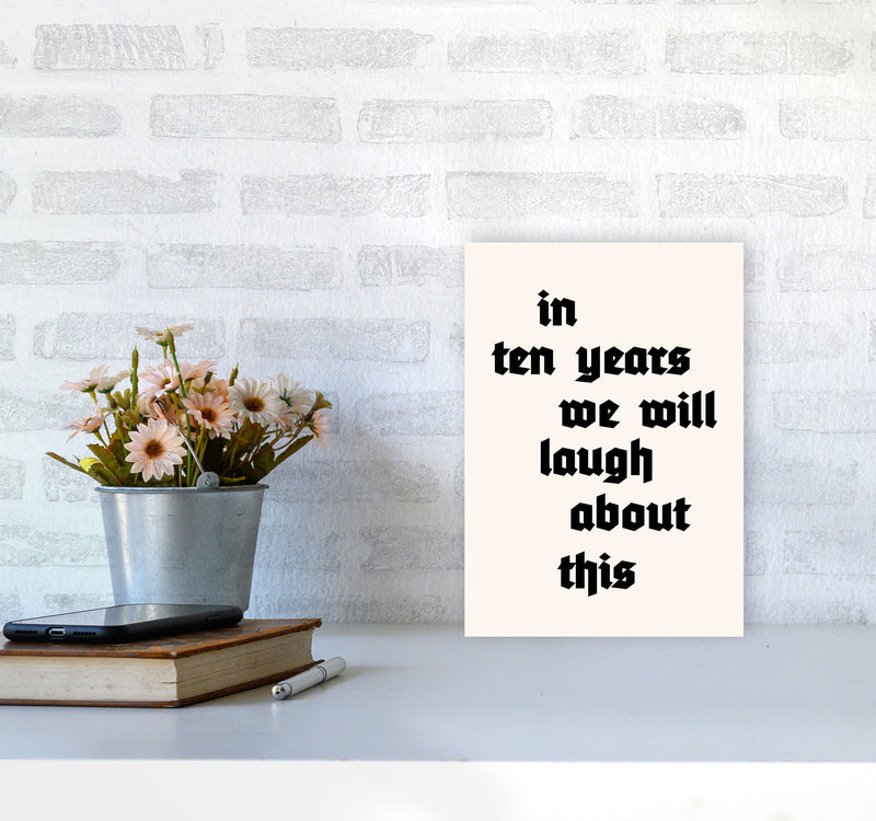 In Ten Years Art Print by Kubistika A4 Black Frame