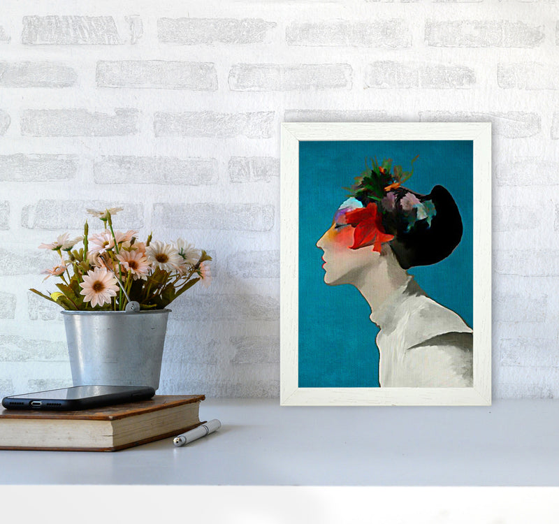 Kimono Contemporary Art Print by Kubistika A4 Oak Frame