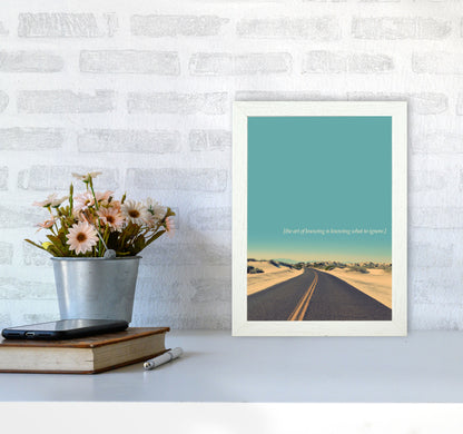 The Art Of Knowing Landscape Contemporary Art Print by Kubistika A4 Oak Frame