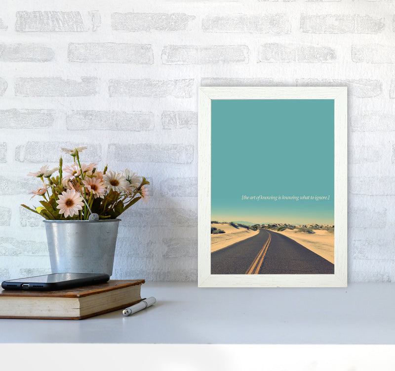 The Art Of Knowing Landscape Contemporary Art Print by Kubistika A4 Oak Frame