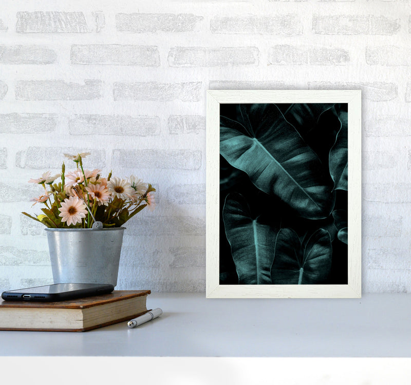 Dark Leafs Photography Art Print by Kubistika A4 Oak Frame
