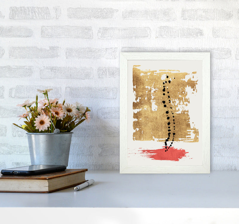 Drip Drop Abstract Art Print by Kubistika A4 Oak Frame