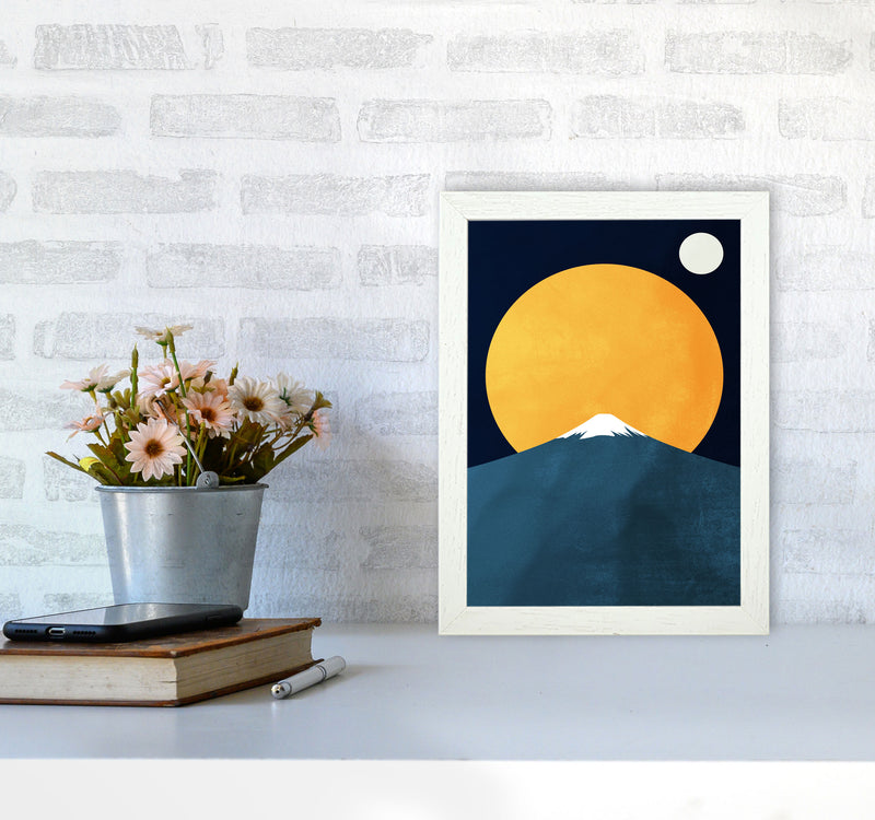 Himalaya Contemporary Art Print by Kubistika A4 Oak Frame