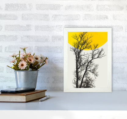 Autumn Memories Contemporary Art Print by Kubistika A4 Oak Frame