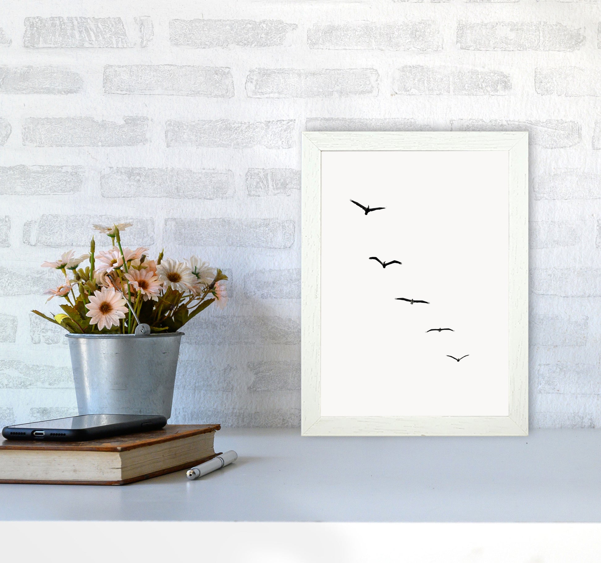 Heavenly Creatures - DARK  Contemporary Art Print by Kubistika A4 Oak Frame