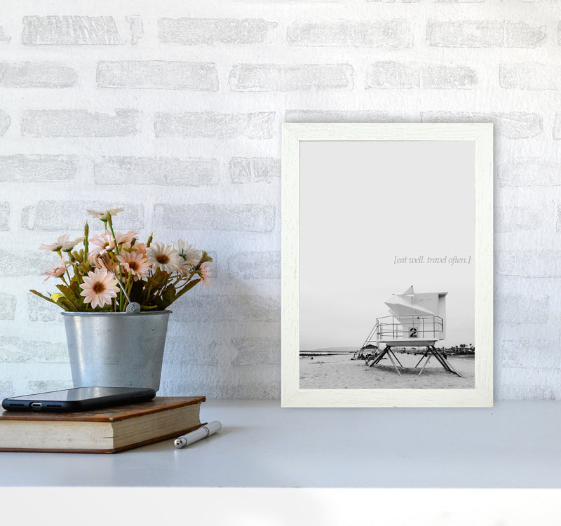Eat Well Travel Often Photography Art Print by Kubistika A4 Oak Frame