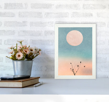 Waking Up Warm Contemporary Art Print by Kubistika A4 Oak Frame