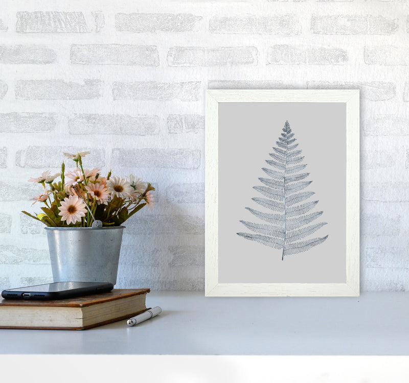 Botanica Minimalistica - GREY Modern Art Print by Kubistika A4 Oak Frame