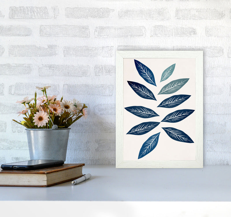Winter Bouquet Art Print by Kubistika A4 Oak Frame