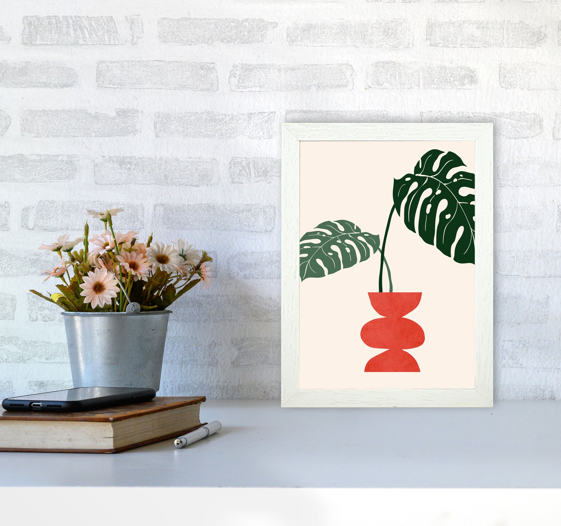 Sweet Days Y Art Print by Kubistika A4 Oak Frame