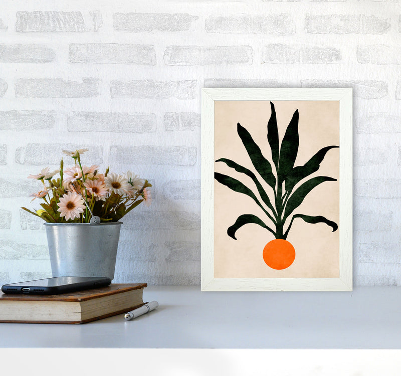 Pumpkin Portrait Art Print by Kubistika A4 Oak Frame
