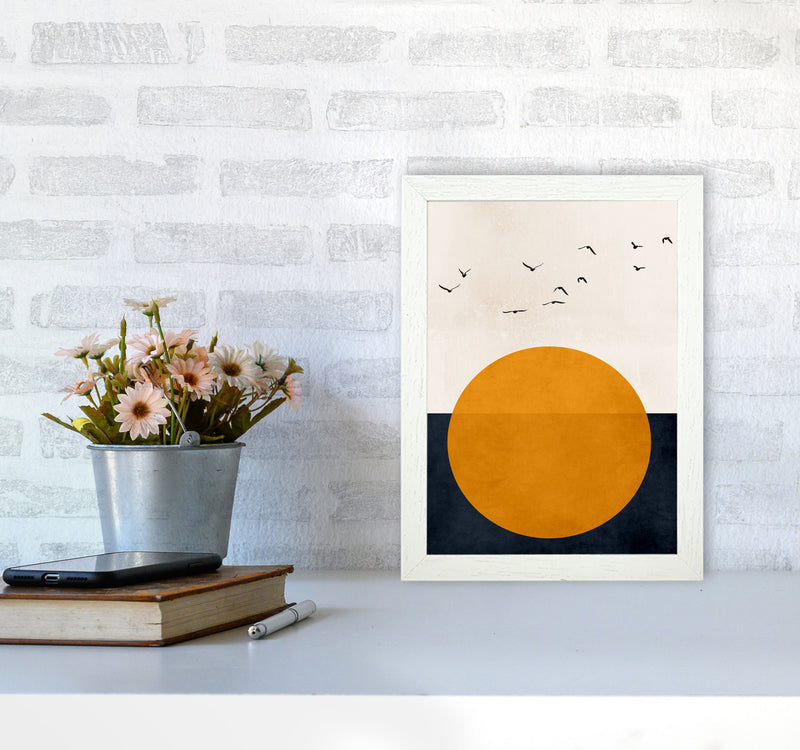 Melody Of Life Art Print by Kubistika A4 Oak Frame