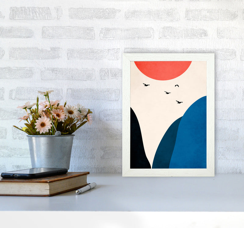 Innocent Days Art Print by Kubistika A4 Oak Frame