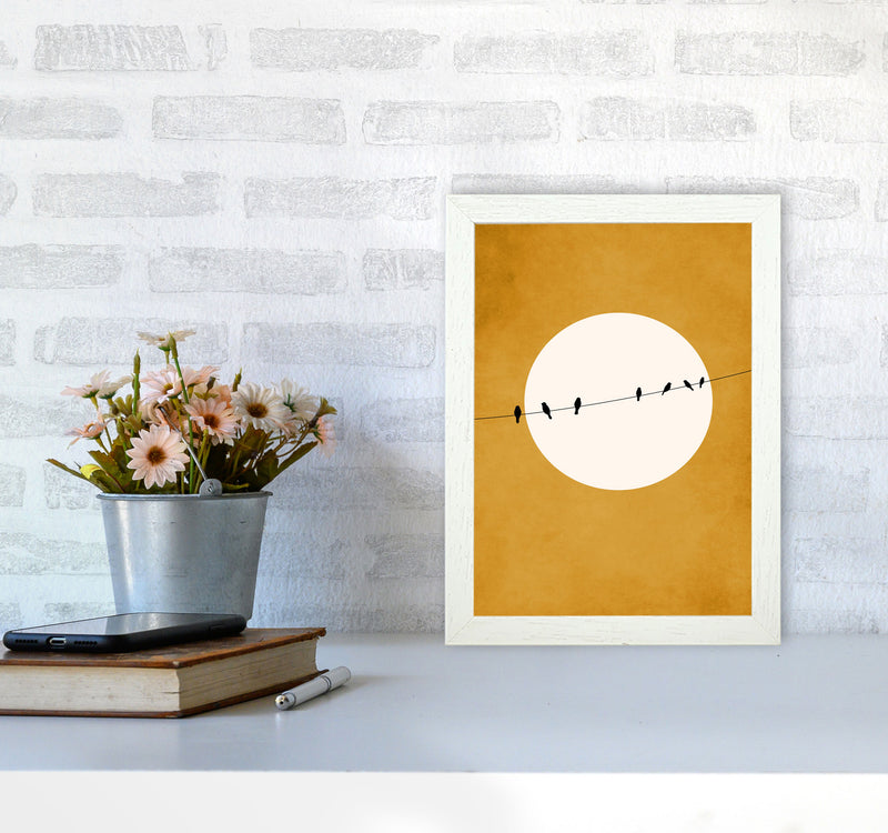 Chirping And Chilling (At Night) Art Print by Kubistika A4 Oak Frame