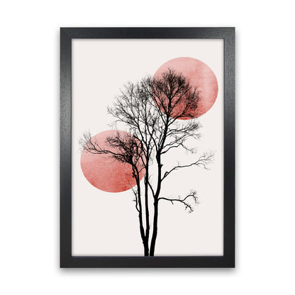 Sun and Moon hiding-ROSE Contemporary Art Print by Kubistika Black Grain