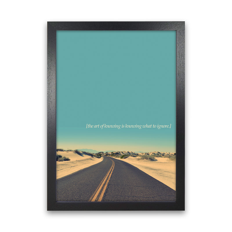 The Art Of Knowing Landscape Contemporary Art Print by Kubistika Black Grain