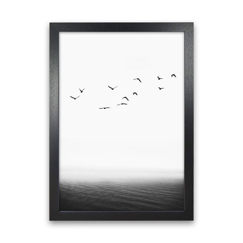 The Seaside Landscape Contemporary Art Print by Kubistika Black Grain