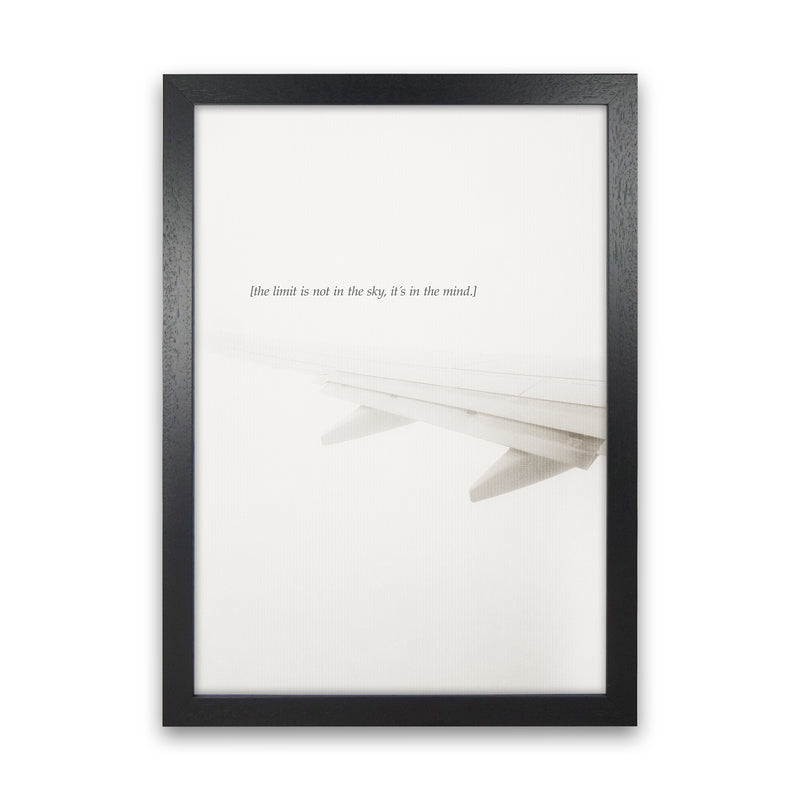 No Limits Quote Contemporary Art Print by Kubistika Black Grain