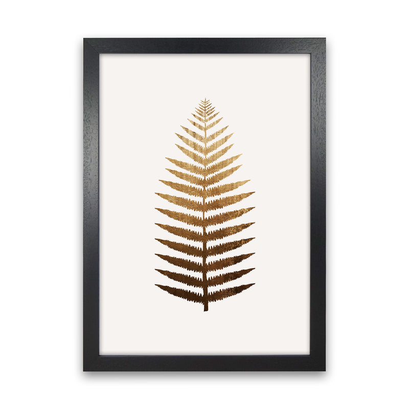 Golden leaf No Botanical Art Print by Kubistika Black Grain