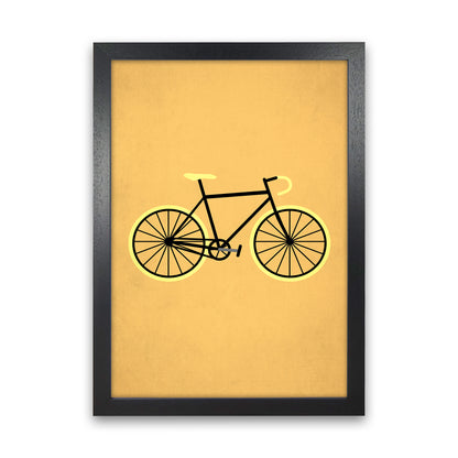 Bicycle Love Modern Art Print by Kubistika Black Grain