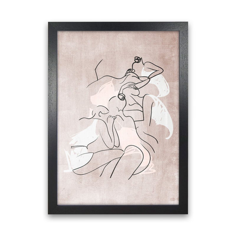 Les Femmes Fatales Contemporary Art Print by Kubistika Black Grain