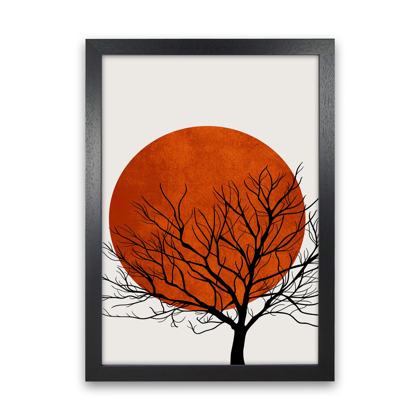 A Blooming Oak  Modern Contemporary Art Print by Kubistika Black Grain