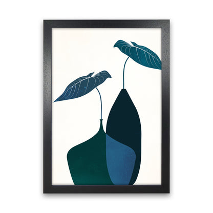 Scandinavian Bouquet-BLEU Contemporary Art Print by Kubistika Black Grain