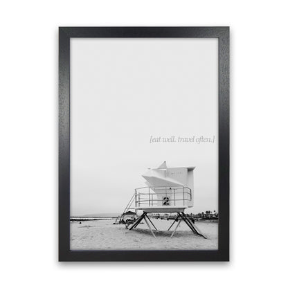 Eat Well Travel Often Photography Art Print by Kubistika Black Grain